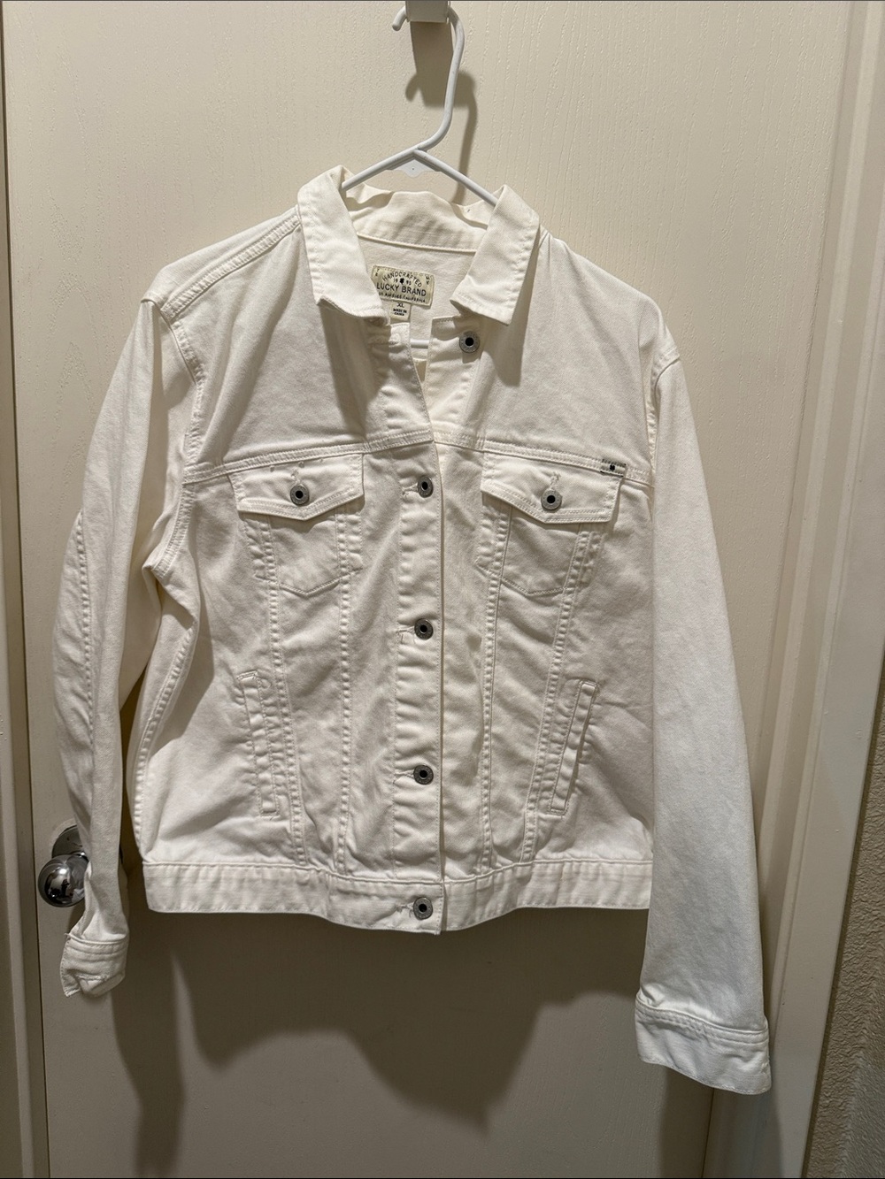 Lucky Brand White Denim Jacket - Button Front